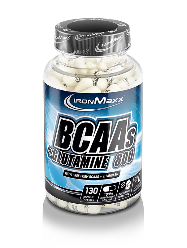 IRONMAXX BCAAS + GLUTAMIN 800 (130 CAPS) MuscleBoost